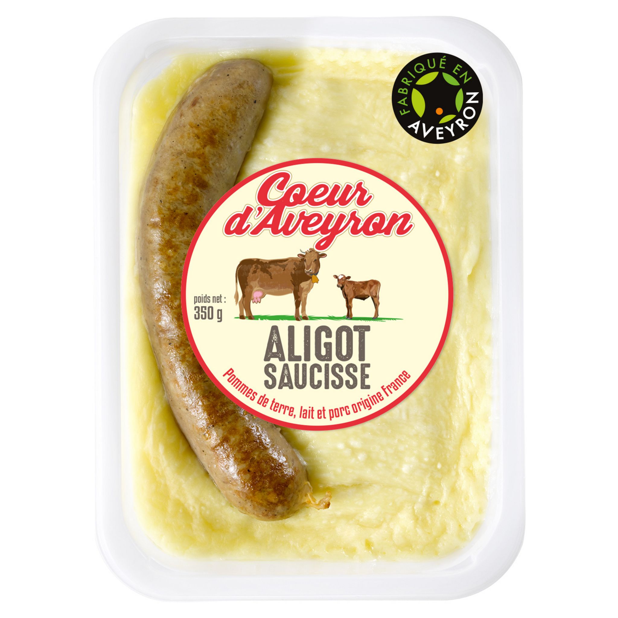 COEUR D'AVEYRON Aligot saucisse 350g
