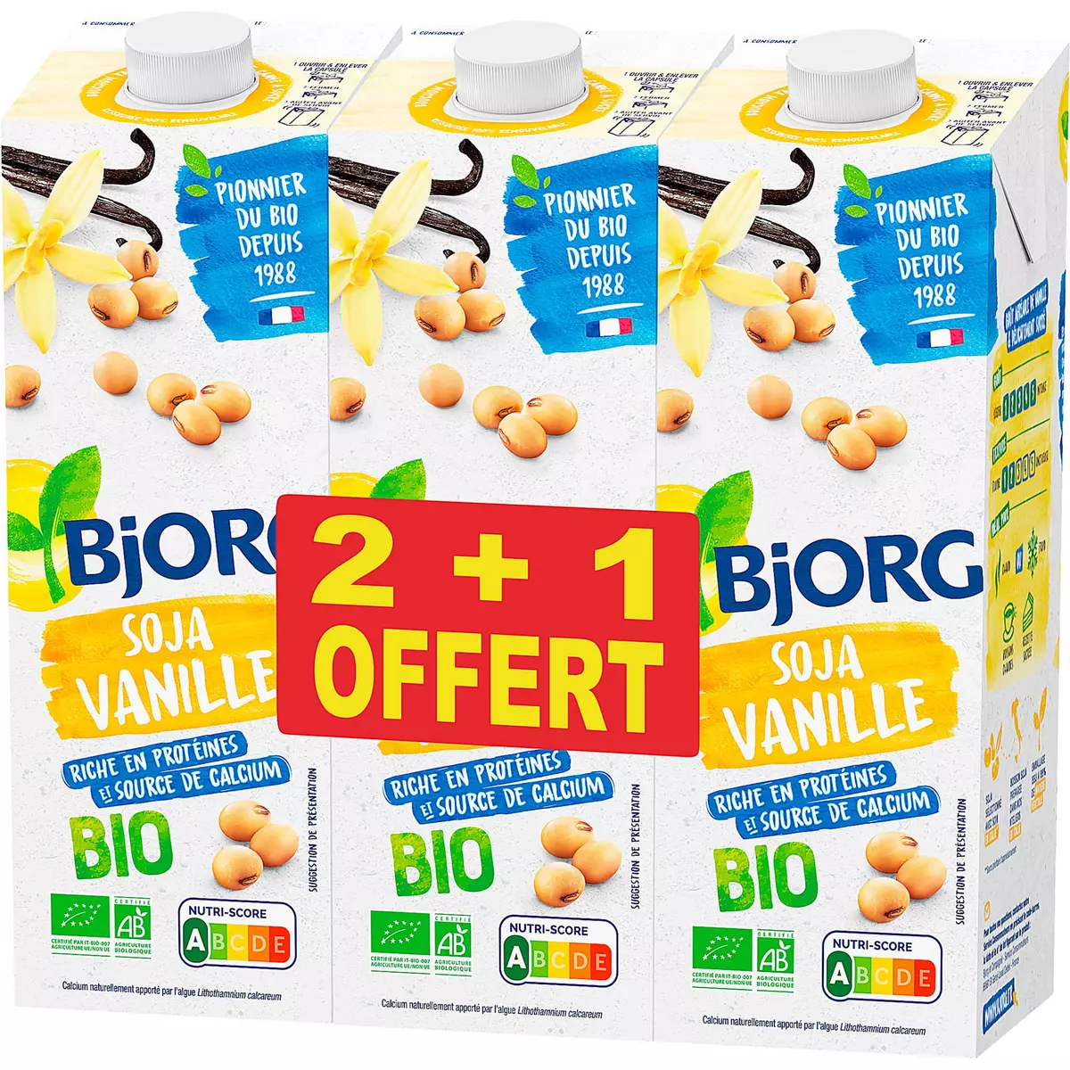 Auchan Bio boisson soja vanille 1L