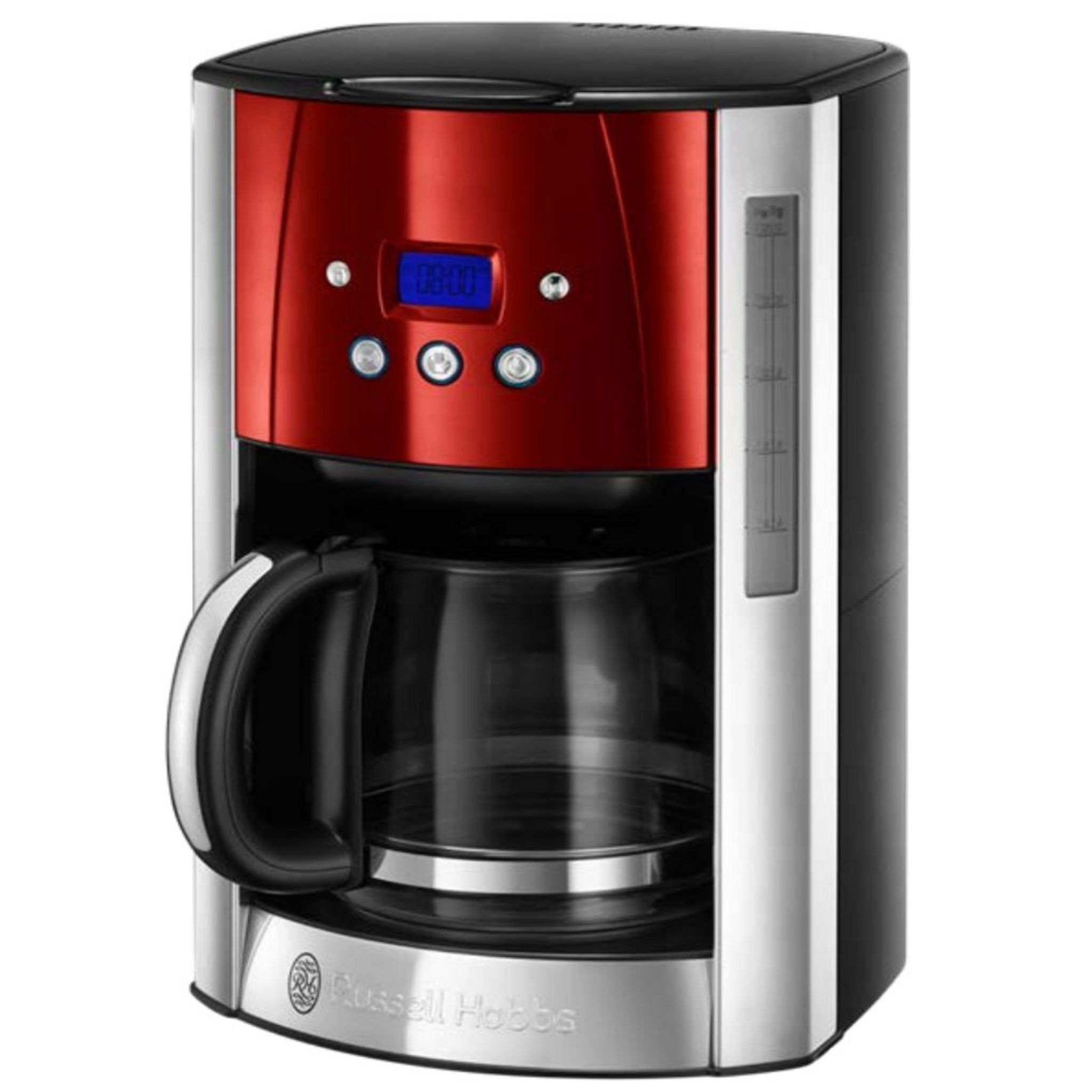 RUSSELL HOBBS Cafetière programmable Luna 23240-56 - Rouge et Inox