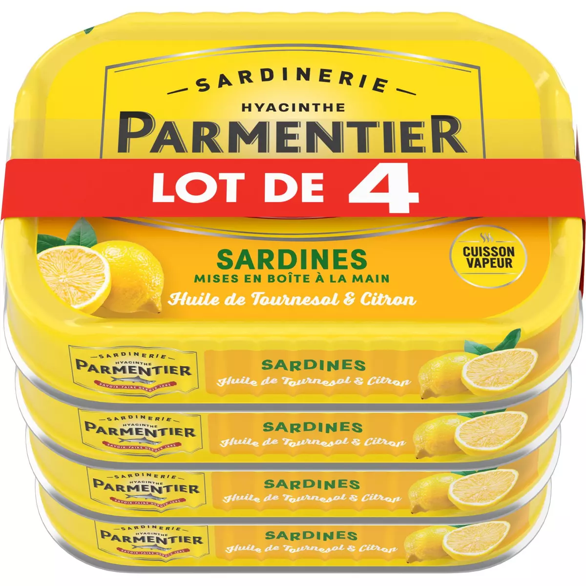PARMENTIER Sardines à l'huile et au citron 4x135g