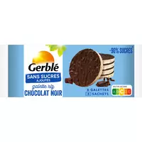 Biscuit fondant au chocolat noir sans sucres ajoutés, Gerblé (126 g)