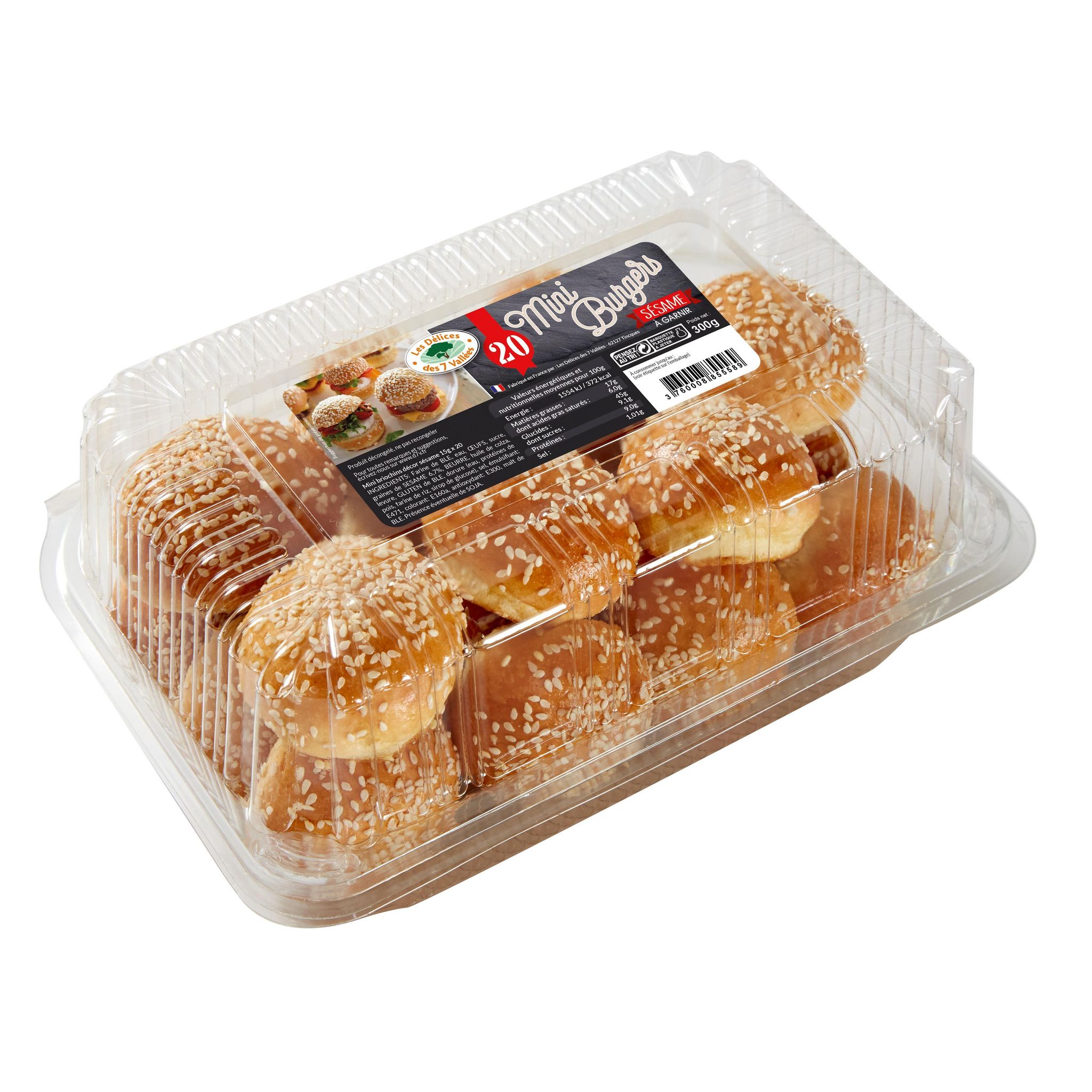 Mini burger sésame blister x 20 300 g