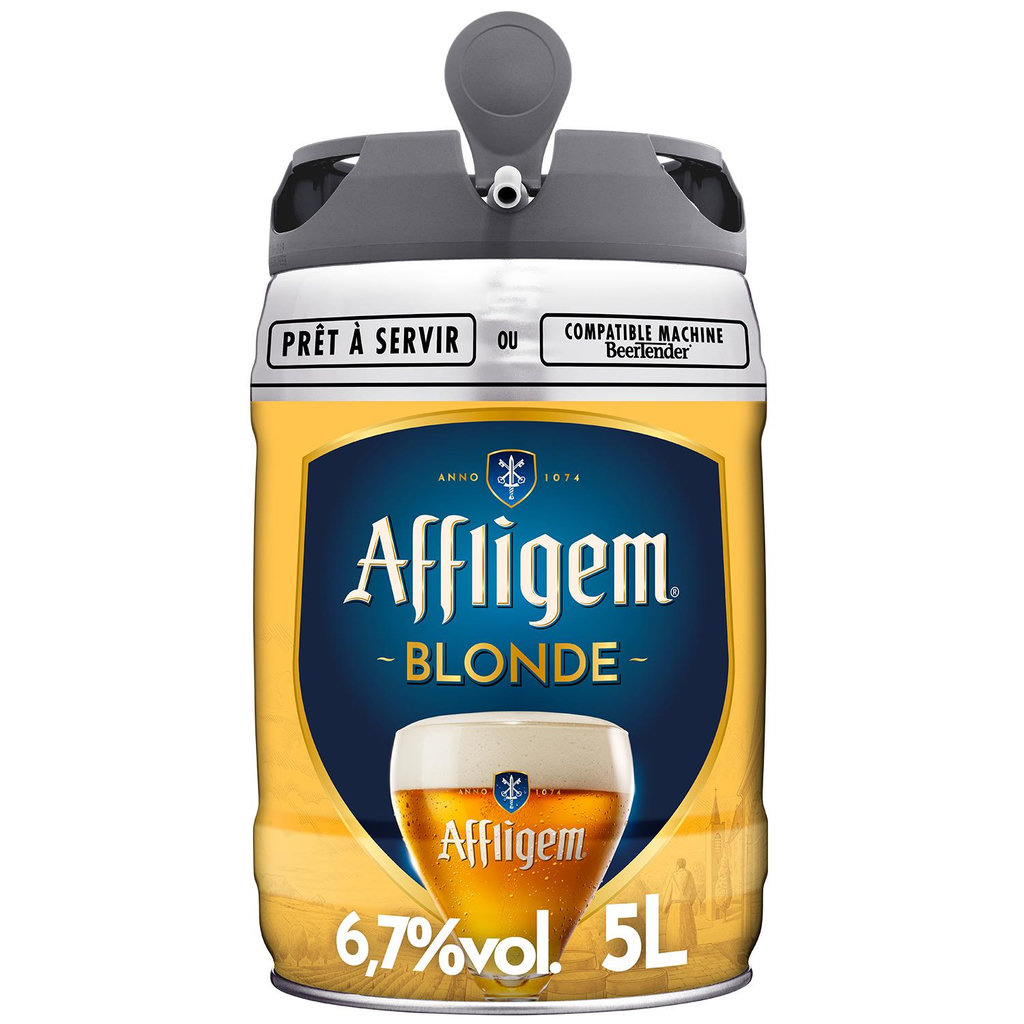AFFLIGEM Bière blonde belge d'abbaye 6,7% fût pression 5l