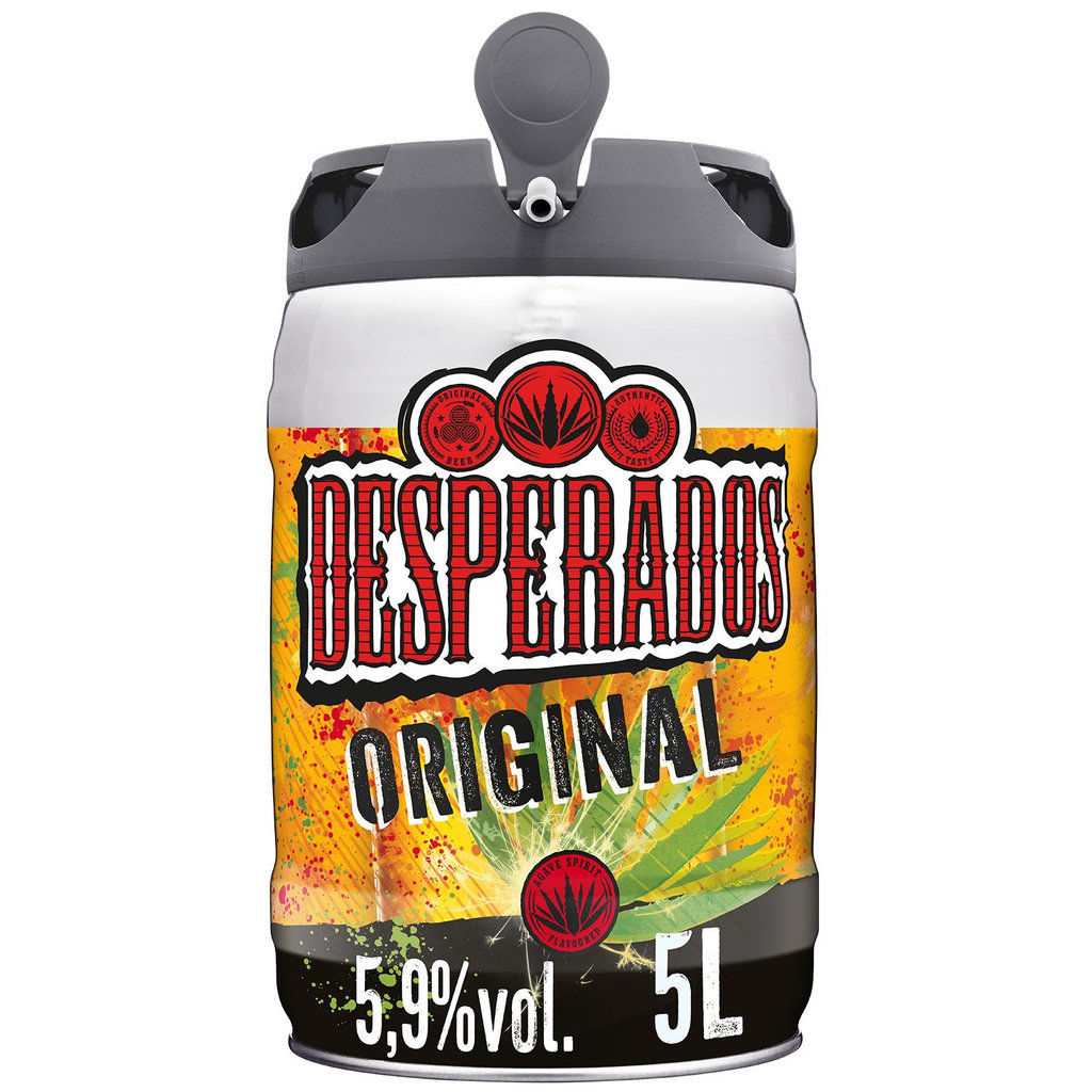 DESPERADOS Original Bière aromatisée tequila 5,9% fût pression 5l