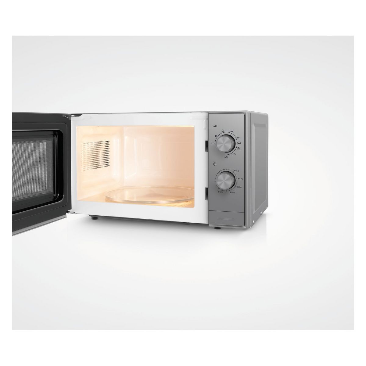 BEKO Micro-ondes monofonction MOC20100S - 700 W - Capacité 20 L - Argent