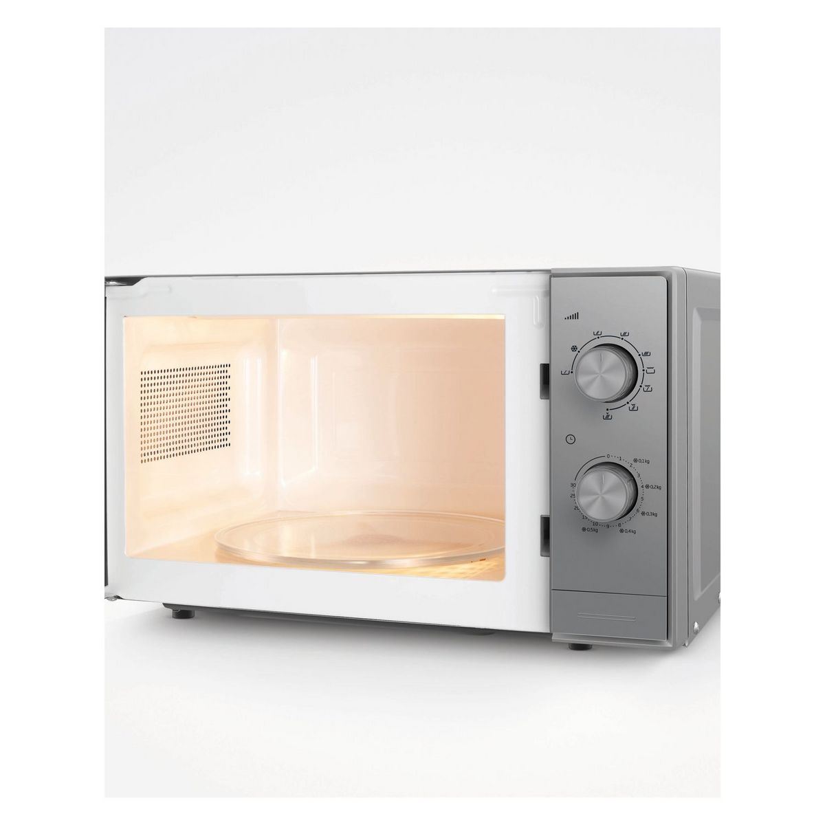 BEKO Micro-ondes monofonction MOC20100S - 700 W - Capacité 20 L - Argent