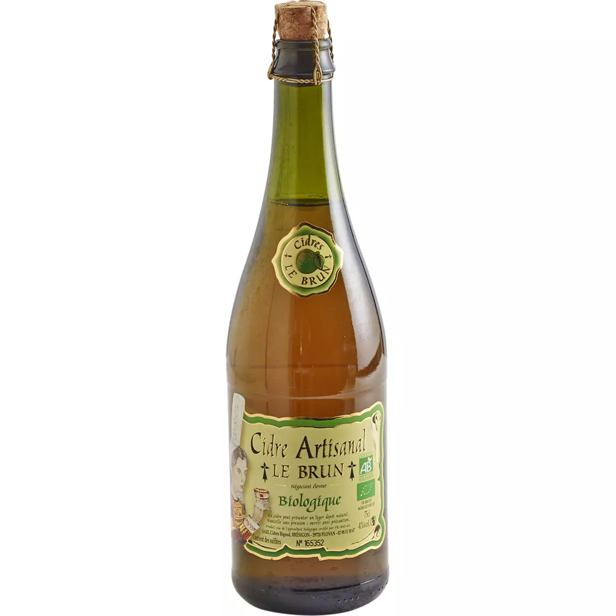 LE BRUN Cidre brut bio artisanal 4,5% 75cl