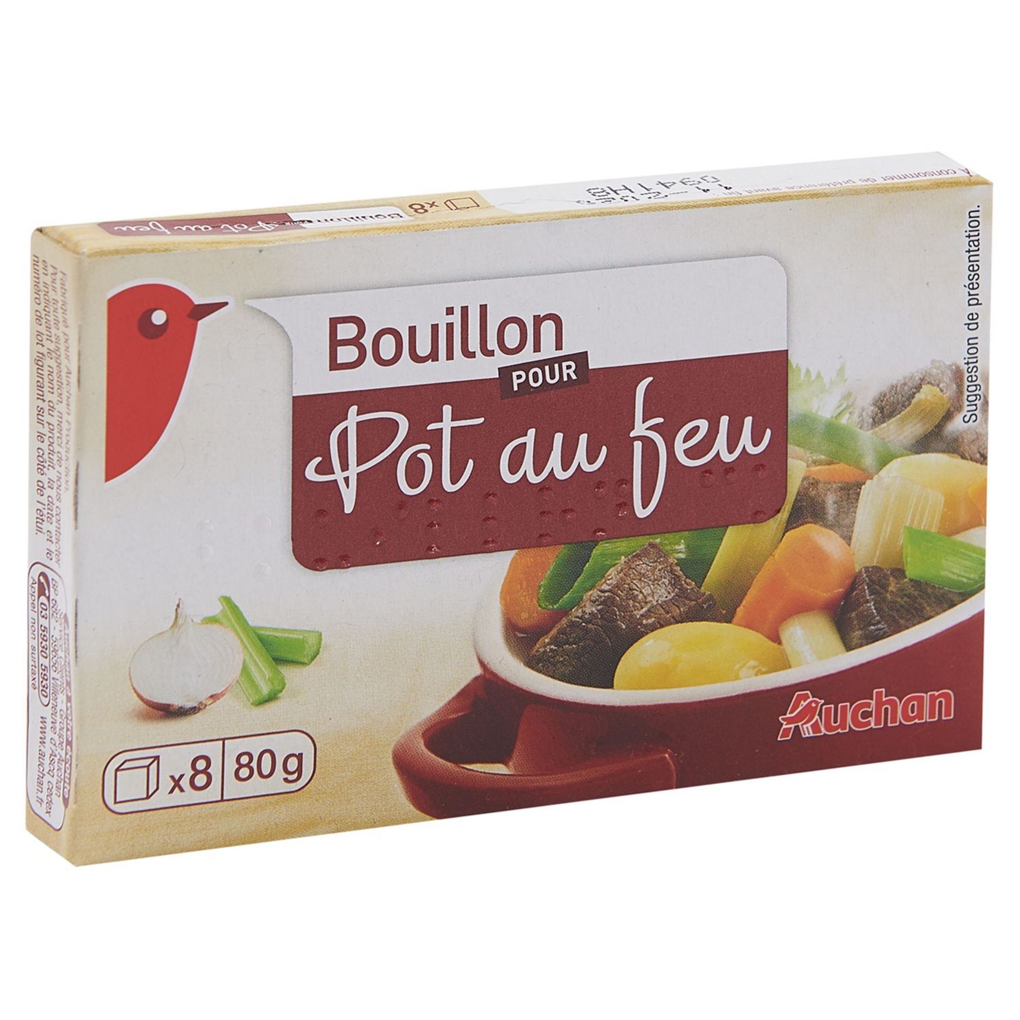 AUCHAN Bouillon pour pot au feu 8 cubes 80g pas cher Auchan.fr