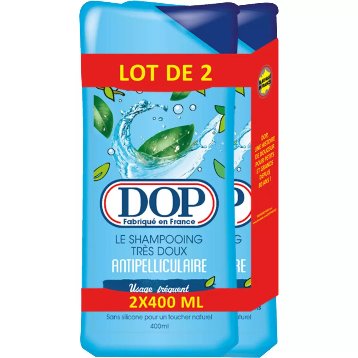 DOP Shampoing très doux antipelliculaire usage fréquent Lot de 2 2x400ml