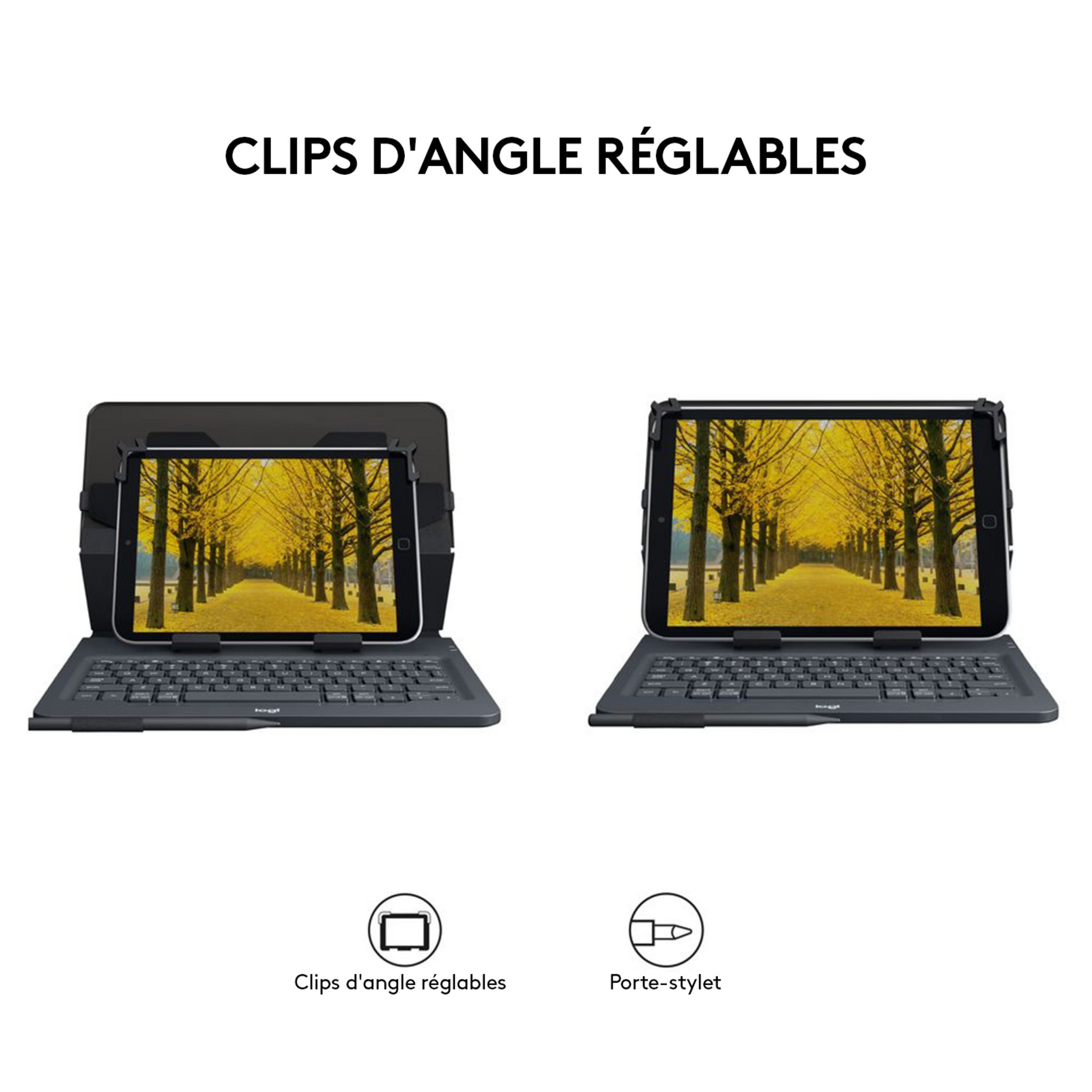 Voir la diapositive 2 : LOGITECH Étui Clavier Universal Folio pour tablettes 9 à 10 pouces
