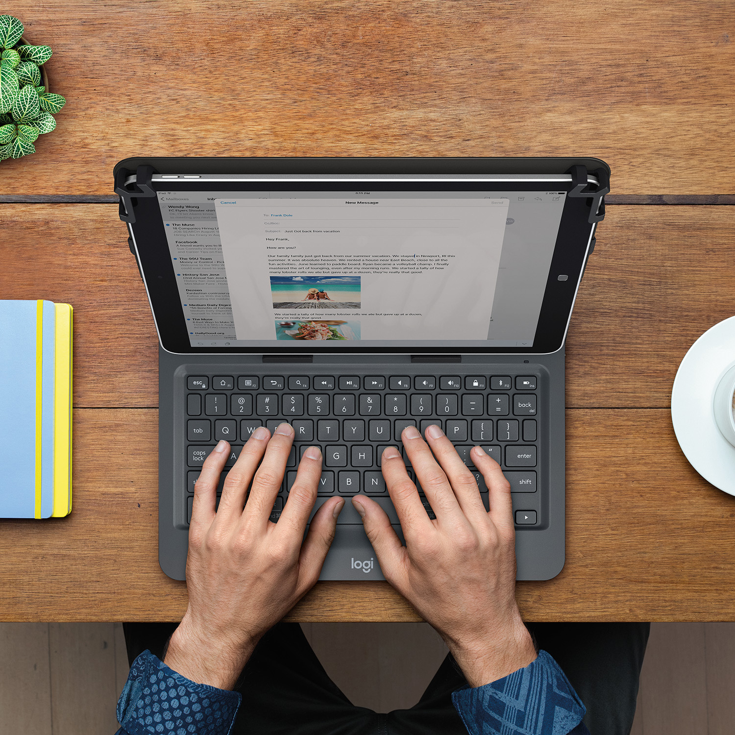 Voir la diapositive 6 : LOGITECH Étui Clavier Universal Folio pour tablettes 9 à 10 pouces