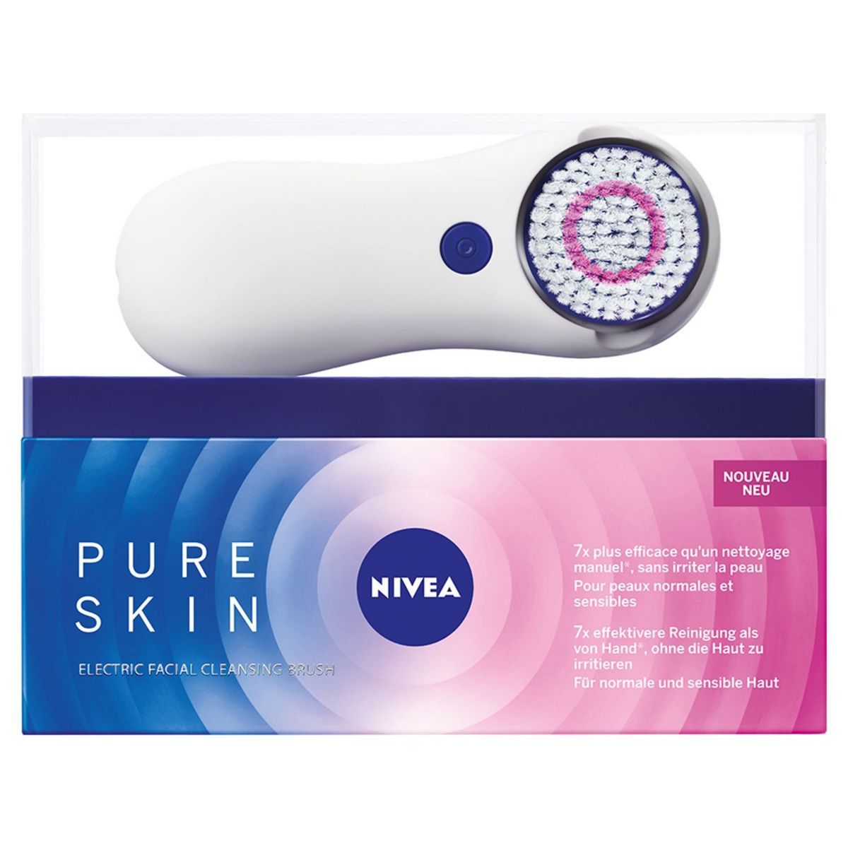 NIVEA Pure Skin brosse nettoyante électrique pour le visage 1 brosse