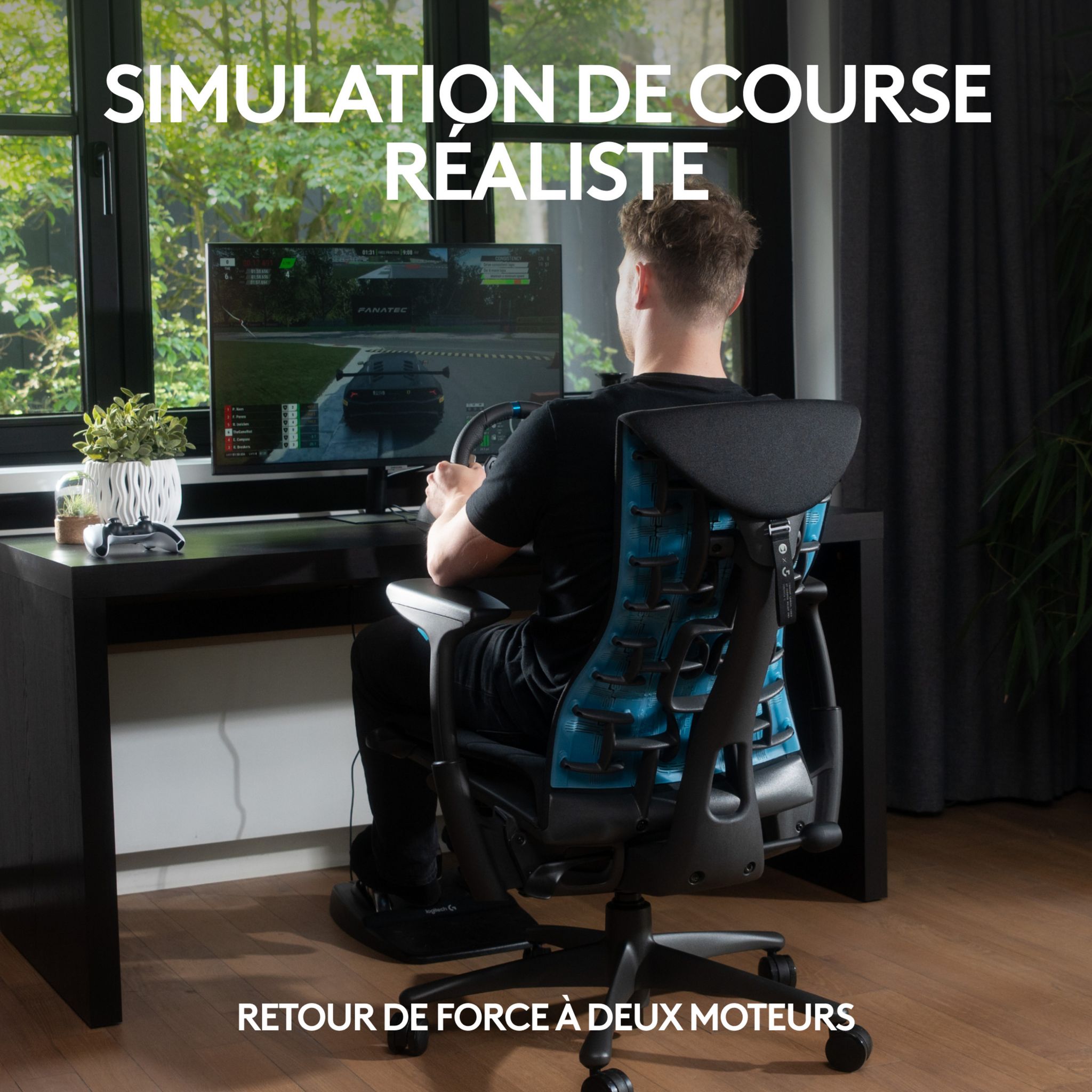 Voir la diapositive 2 : LOGITECH Volant de Course avec Pédales G29 DRIVING FORCE pour PS5, PS4, PC, Mac