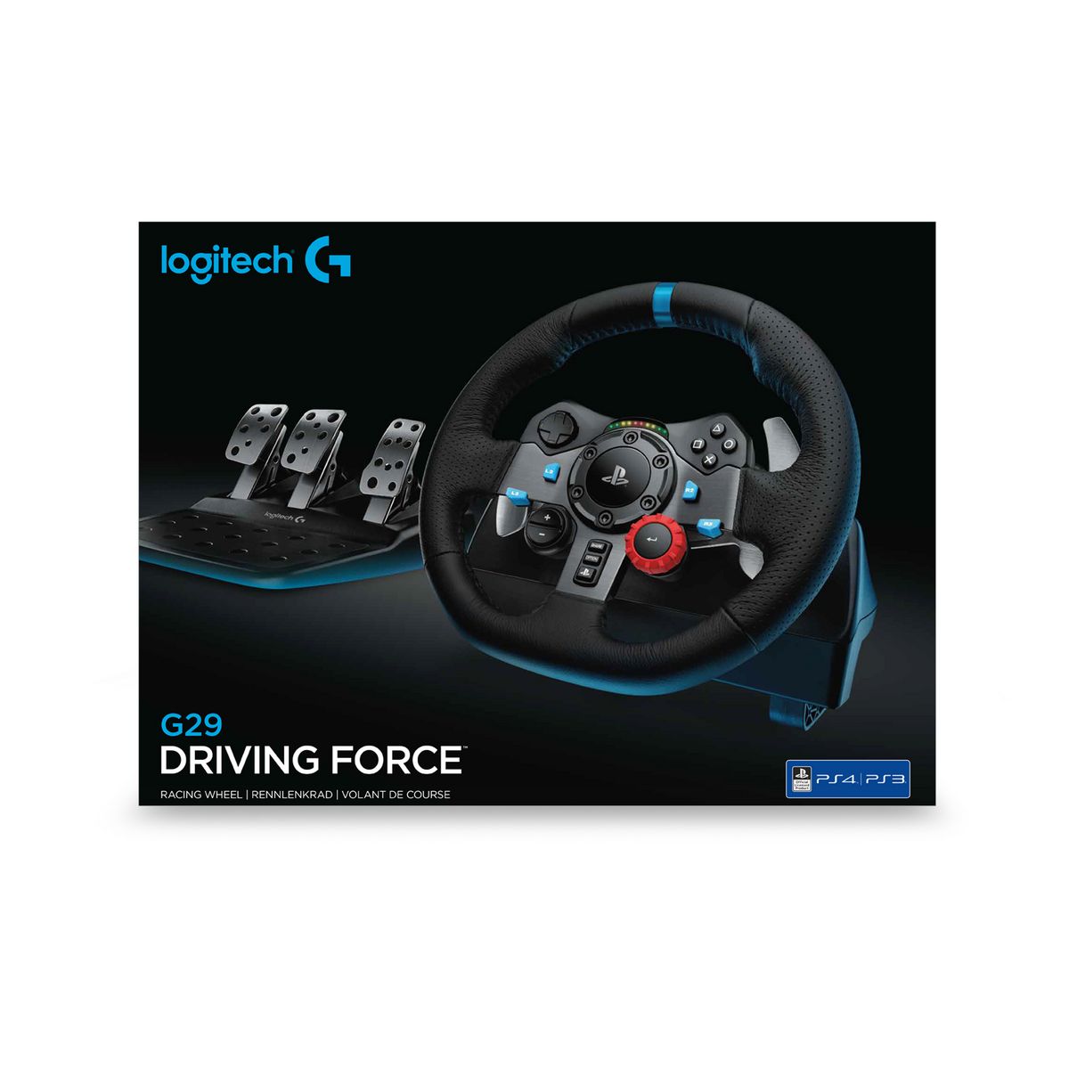 LOGITECH Volant de Course avec Pédales G29 DRIVING FORCE pour PS5, PS4, PC, Mac