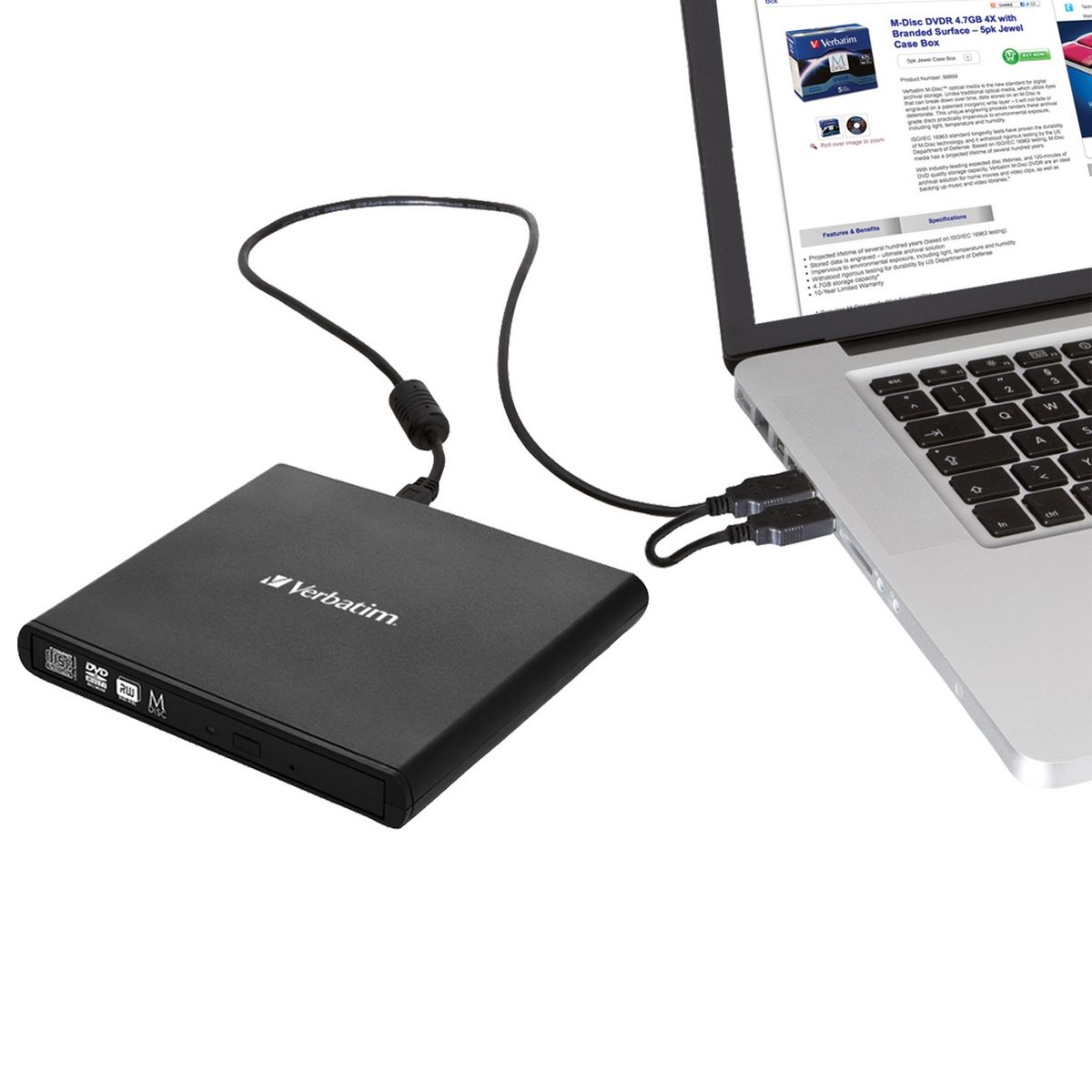 VERBATIM Graveur externe USB CD/DVD