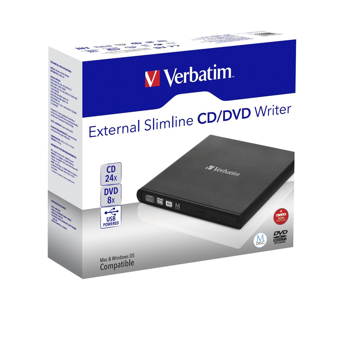 VERBATIM Graveur externe USB CD/DVD