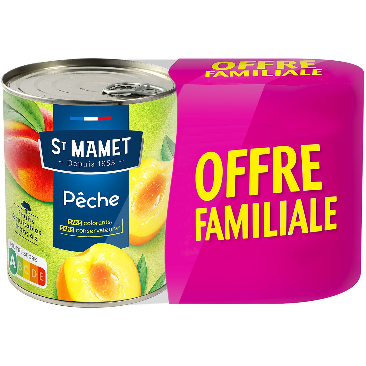 ST MAMET Pêche au sirop 2x850g