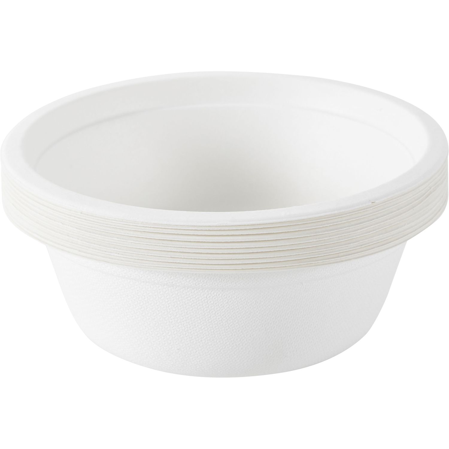 Voir la diapositive 2 : ACTUEL Lot de 10 bols en carton blanc compostables 50cl