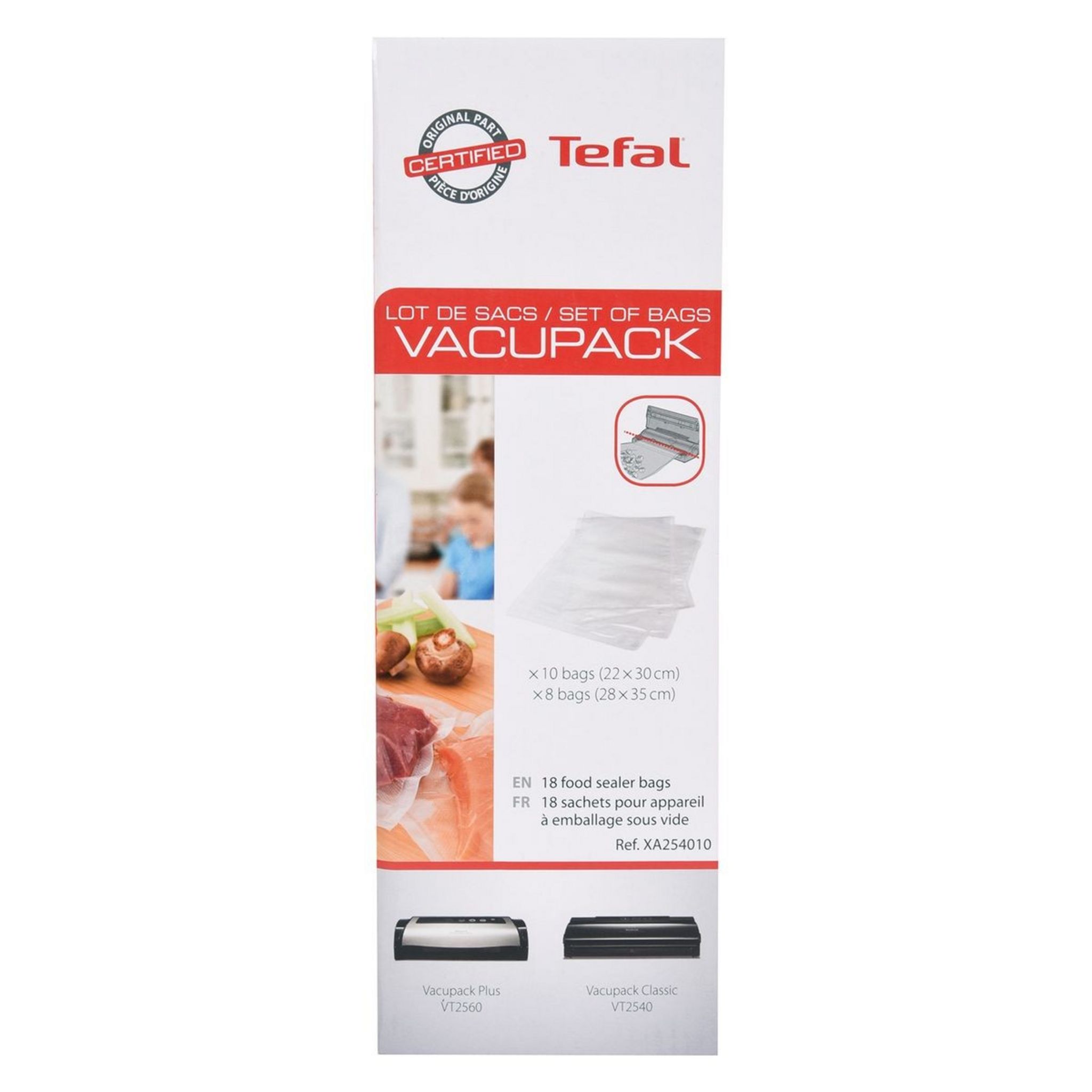 Voir la diapositive 2 : TEFAL Sac sous vide vacupack  - XA254010