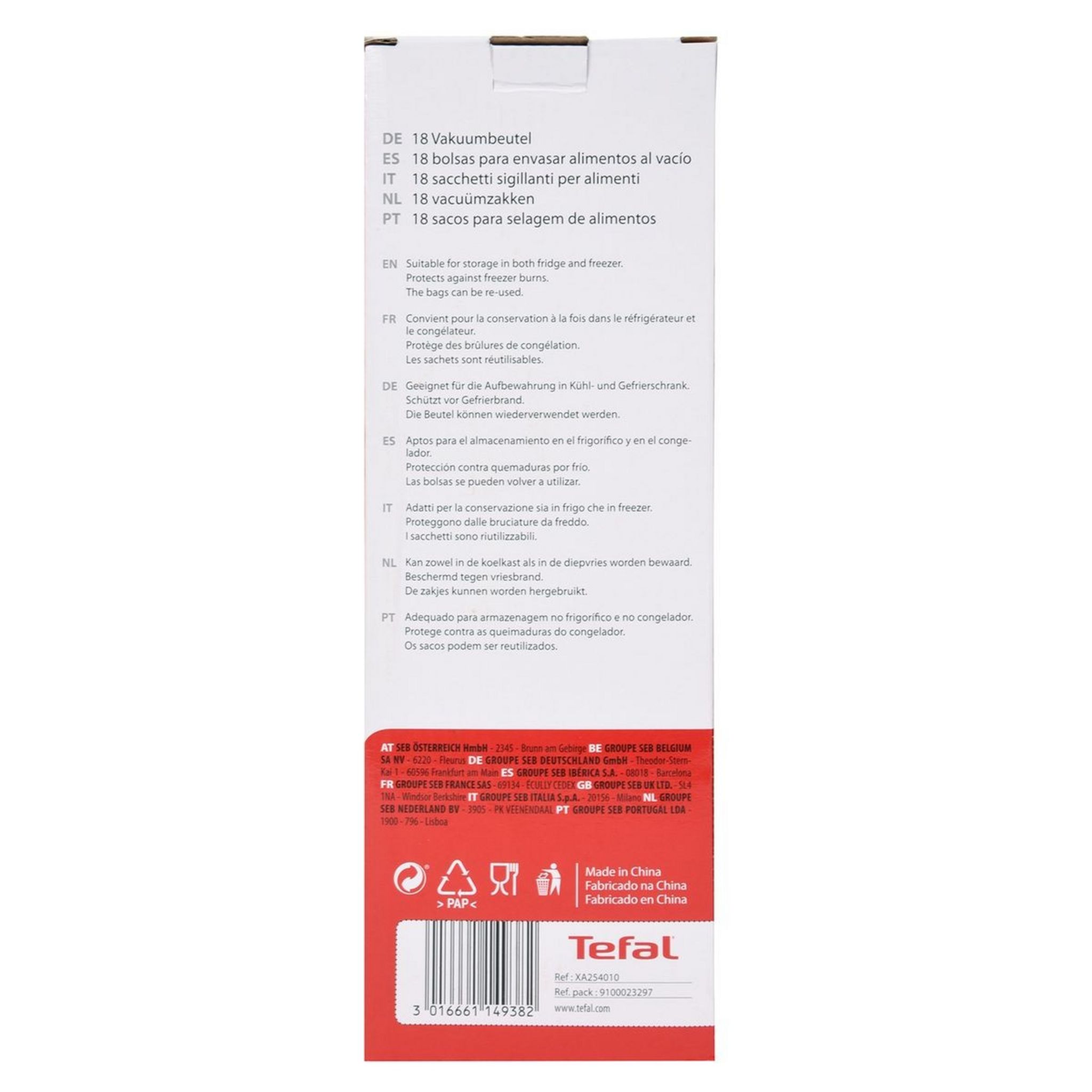 Voir la diapositive 3 : TEFAL Sac sous vide vacupack  - XA254010