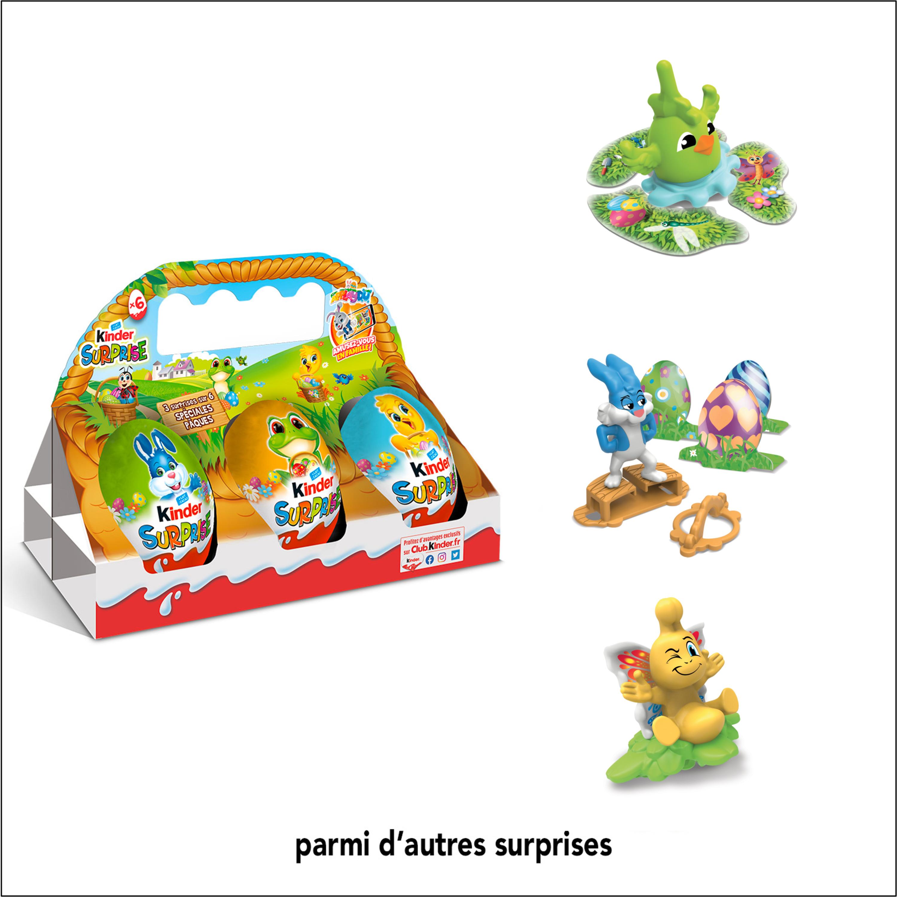 Voir la diapositive 2 : KINDER Surprise œufs au chocolat au lait avec cadeau de Pâques 6 pièces 120g