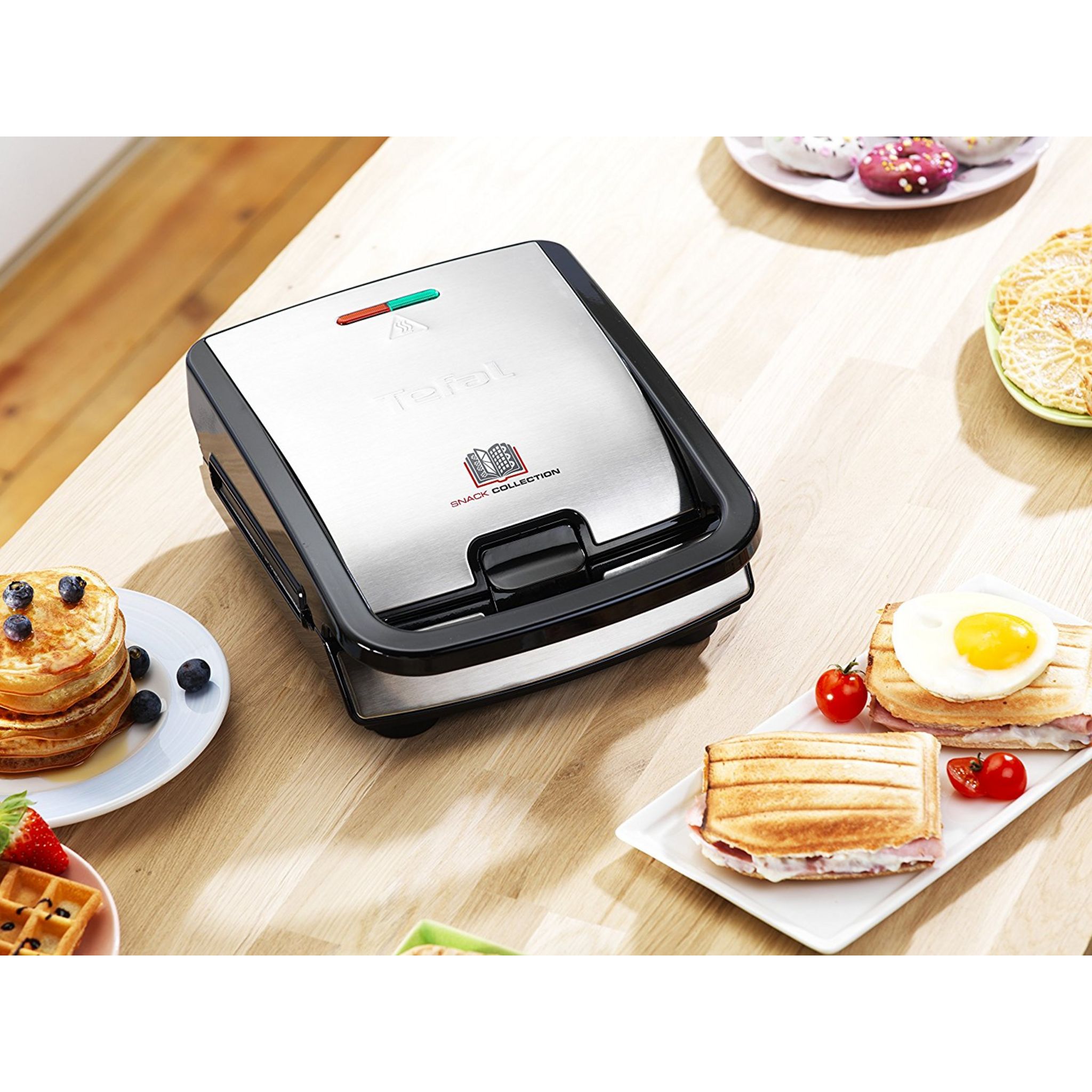 Voir la diapositive 4 : TEFAL Coffret 2 plaques bagels + 1 livre de recettes