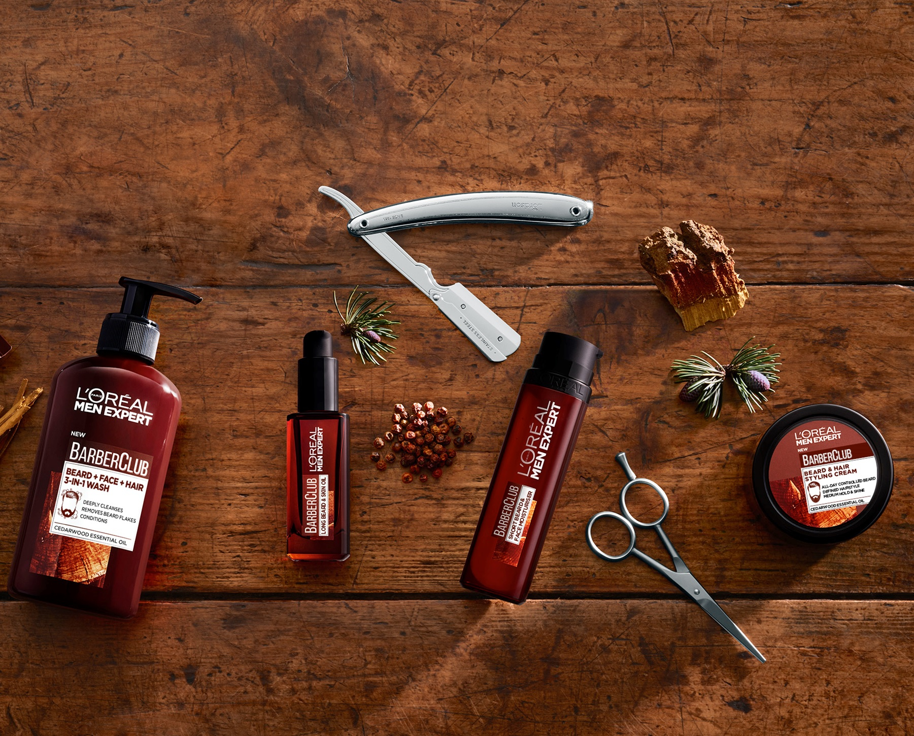 Voir la diapositive 2 : L'OREAL Barber Club crème coiffante cheveux & barbe 75ml