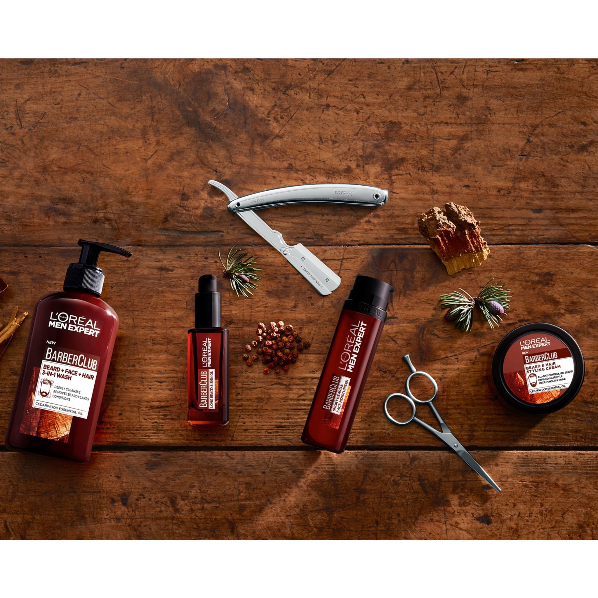 Voir la diapositive 2 : L'OREAL Barber Club crème coiffante cheveux & barbe 75ml