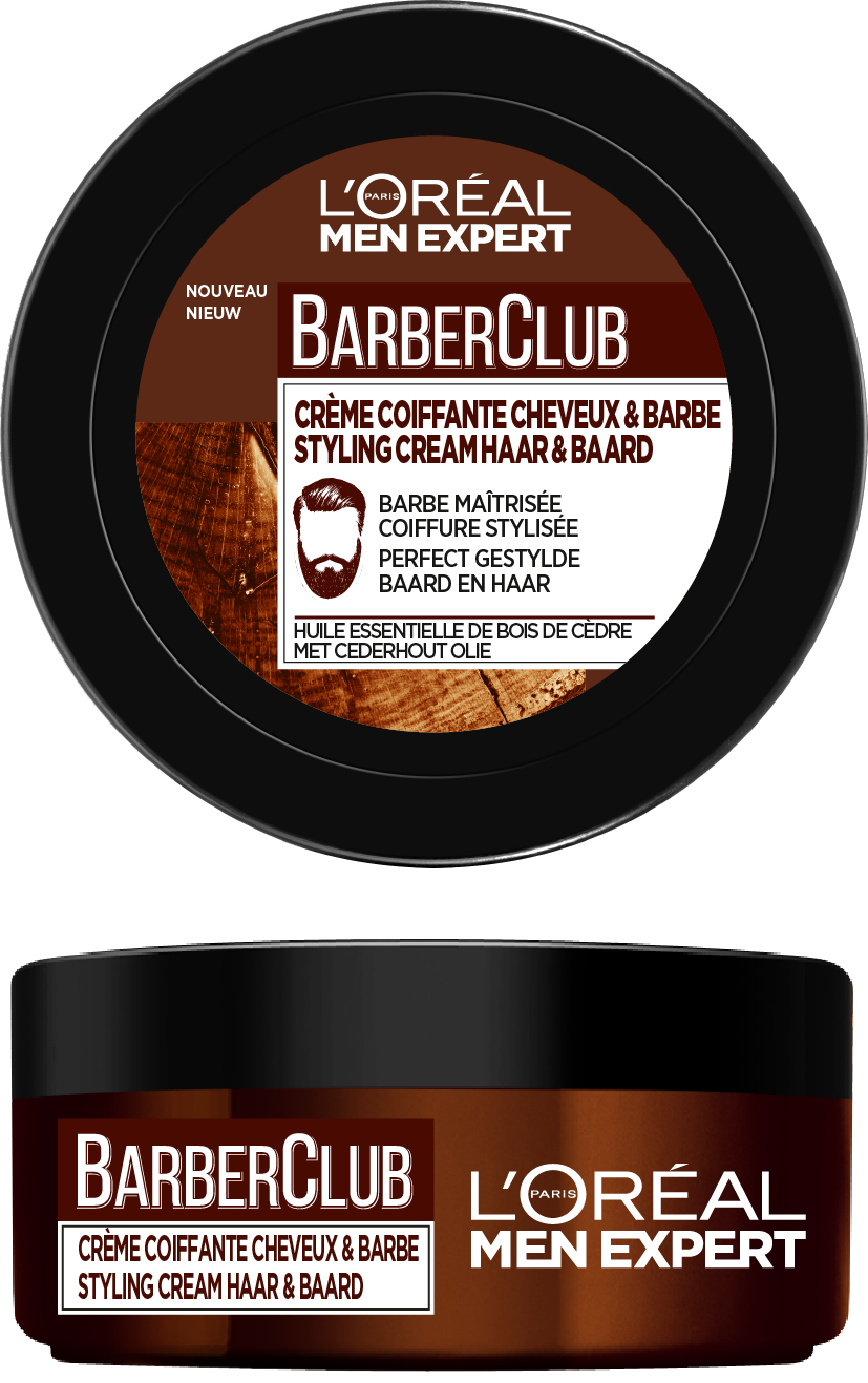 Voir la diapositive 4 : L'OREAL Barber Club crème coiffante cheveux & barbe 75ml