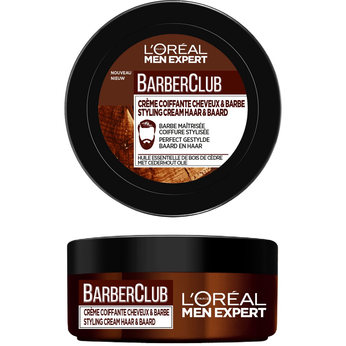 L'OREAL Barber Club crème coiffante cheveux & barbe 75ml