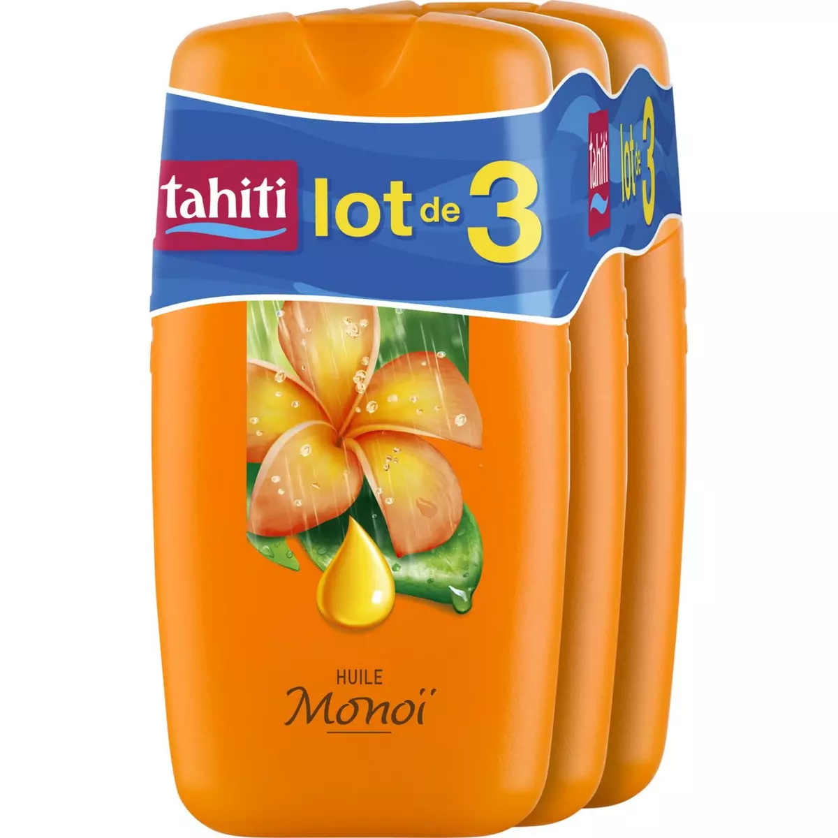 TAHITI Gel douche à l'huile de monoï 3x250ml
