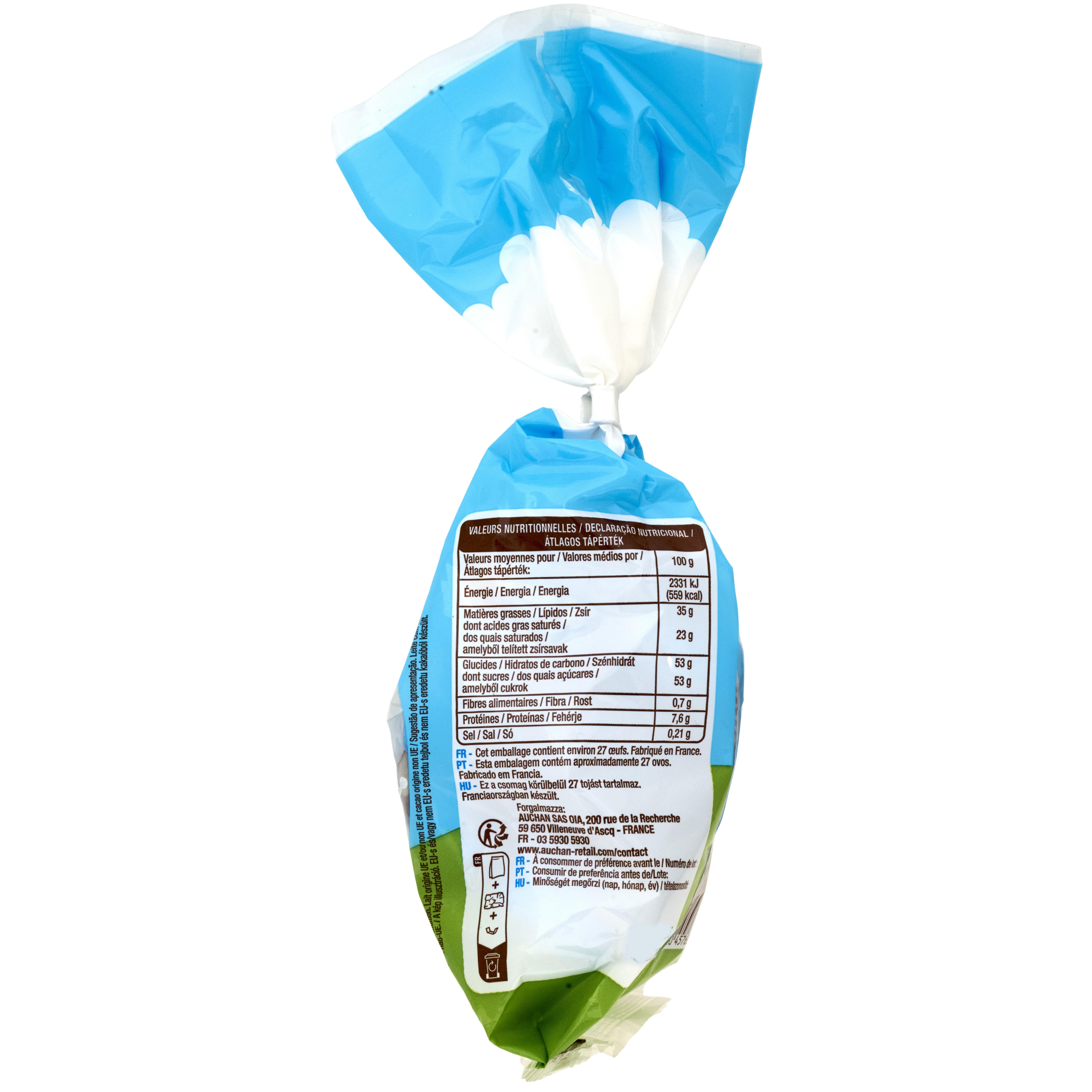 Voir la diapositive 4 : VENDOME Oeufs choco lait fourrage lait 200g