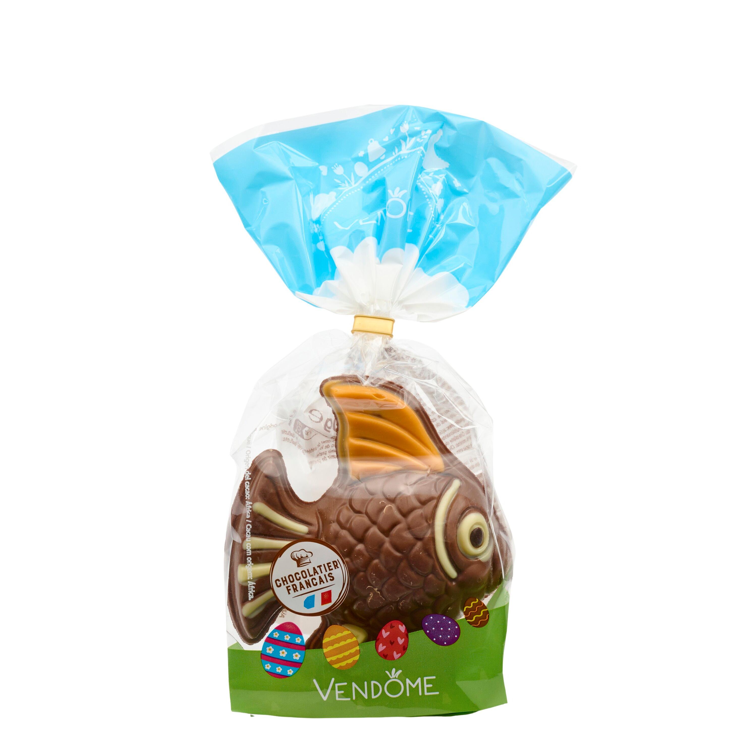 Voir la diapositive 3 : VENDOME Moulage poisson décoré au chocolat au lait 140g