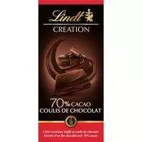 LINDT Création Fins Gourmands tablette de chocolat noir truffe pointe de  sel 1 pièce 85g pas cher 