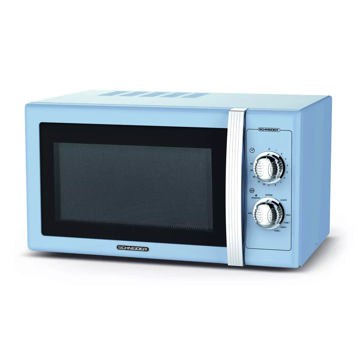 SCHNEIDER Micro-ondes grill SMW25VMBL - 900 W - Capacité 25 L - Bleu