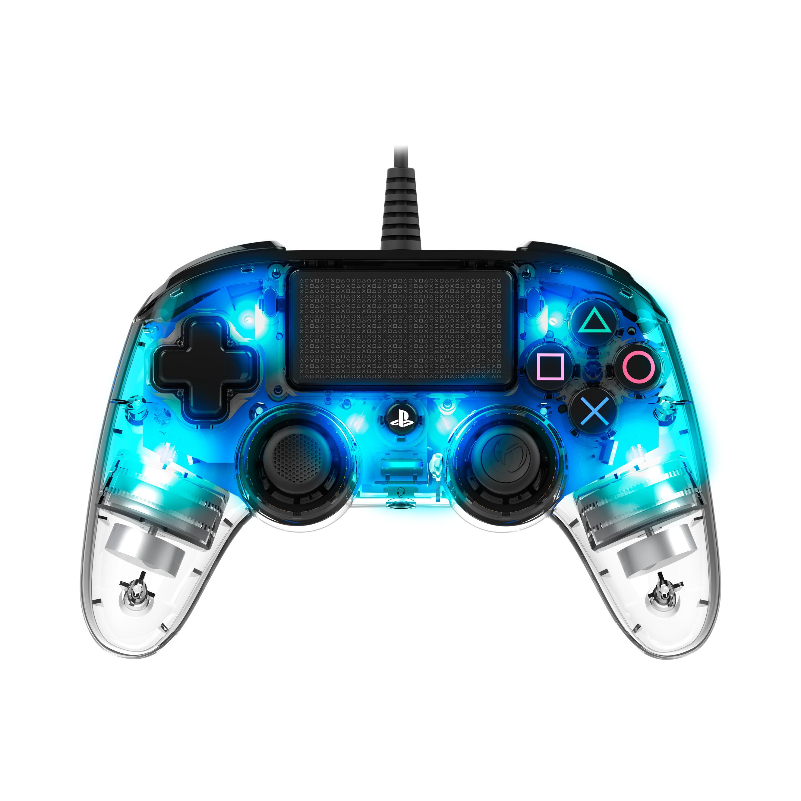 Voir la diapositive 2 : NACON Manette Filaire Lumineuse pour PS4 - Bleu