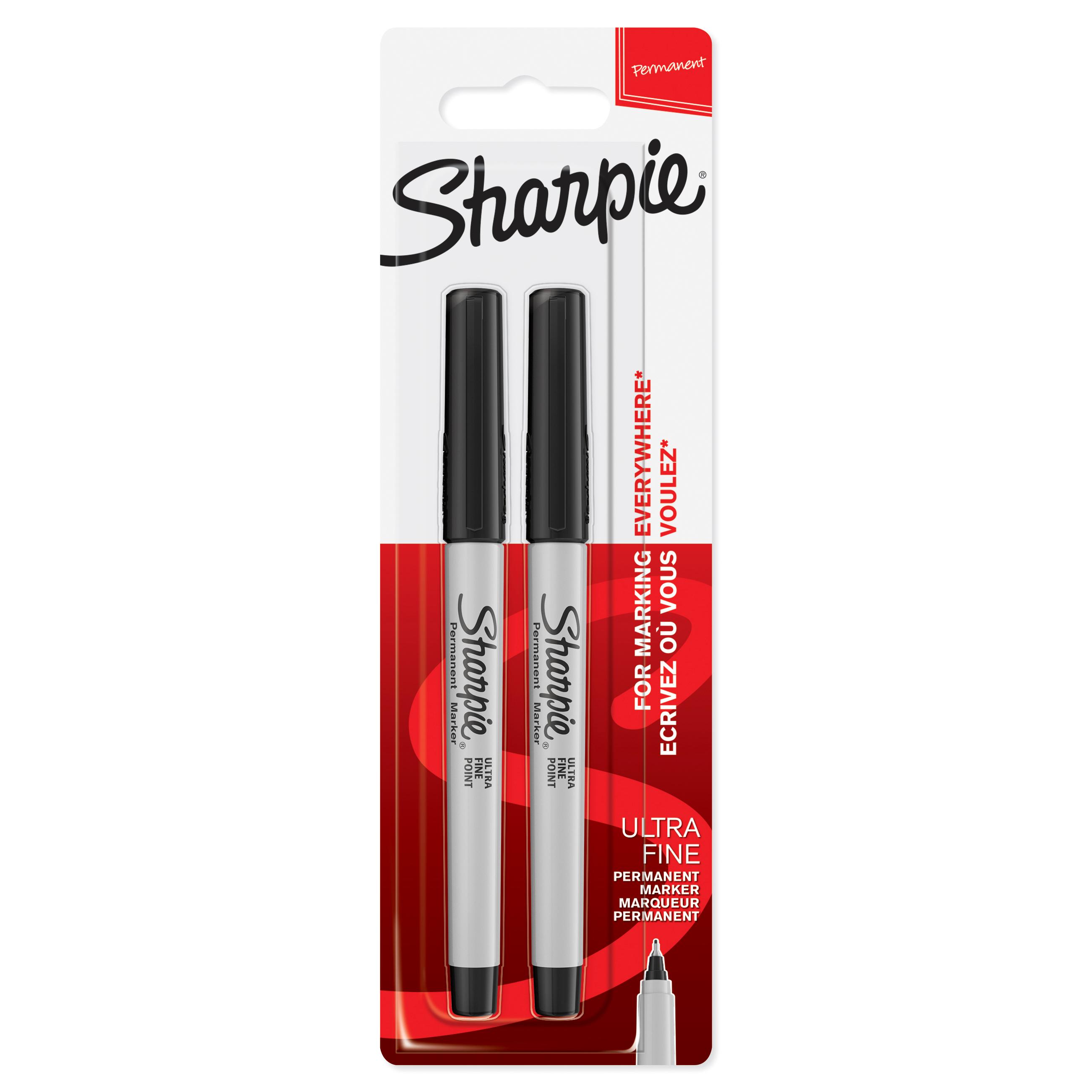 Marqueurs x2 Sharpie Pointe Ultra Fine - Noir