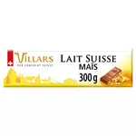 VILLARS Tablette de chocolat lait Suisse aux maïs croustillants 1 pièce 300g