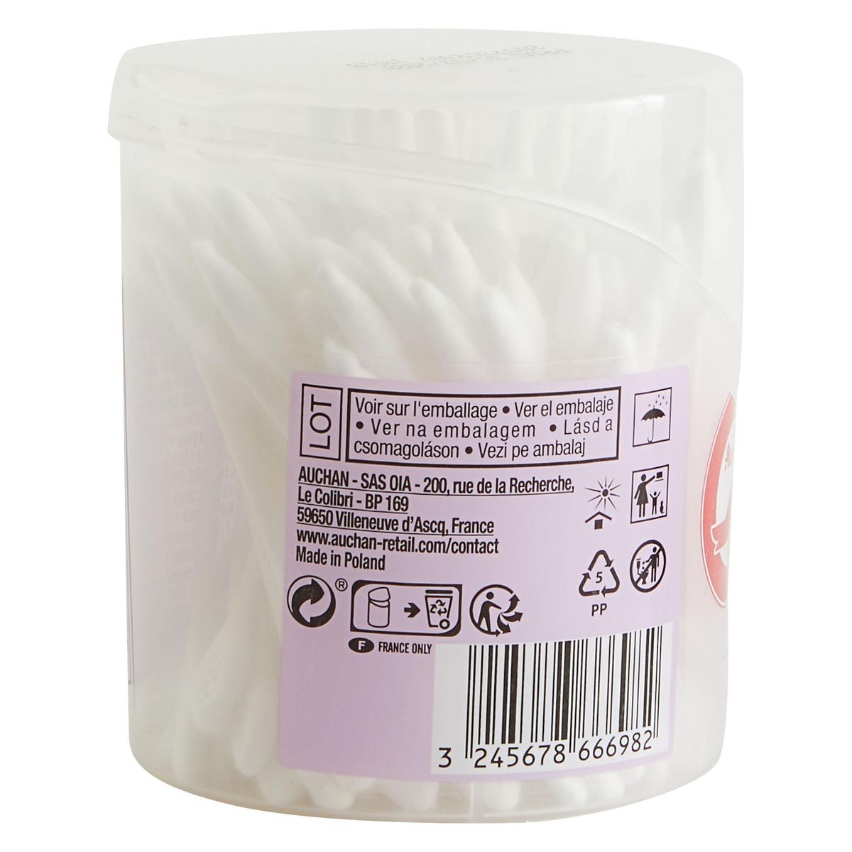 AUCHAN Bâtonnets maquillage application et précision 100 bâtonnets