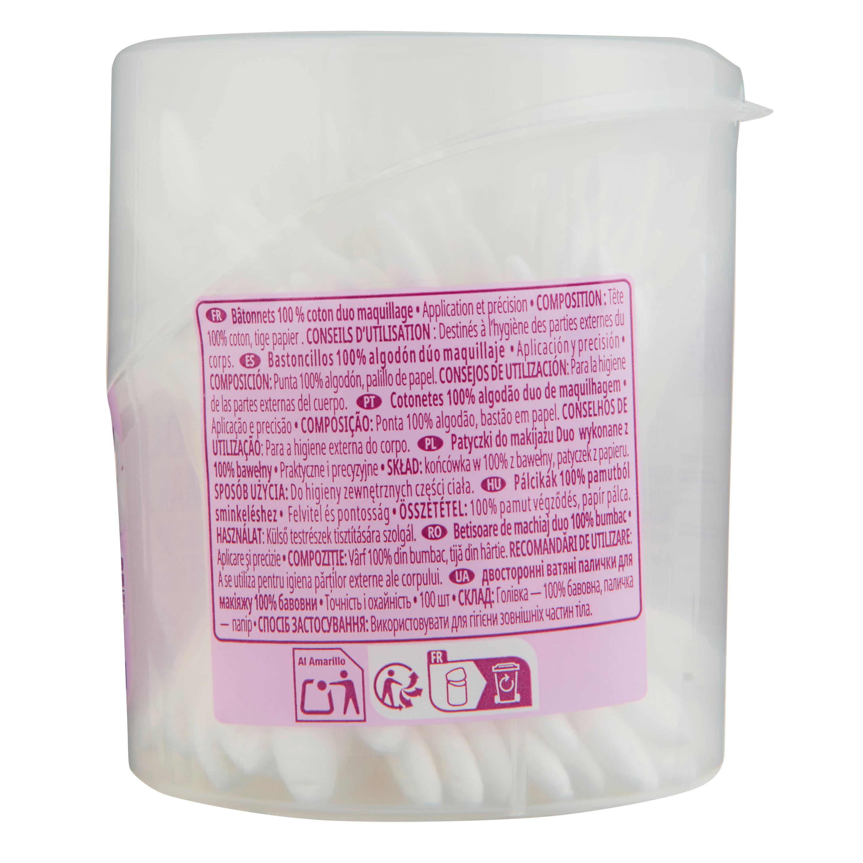 Voir la diapositive 3 : AUCHAN Bâtonnets maquillage application et précision 100 bâtonnets