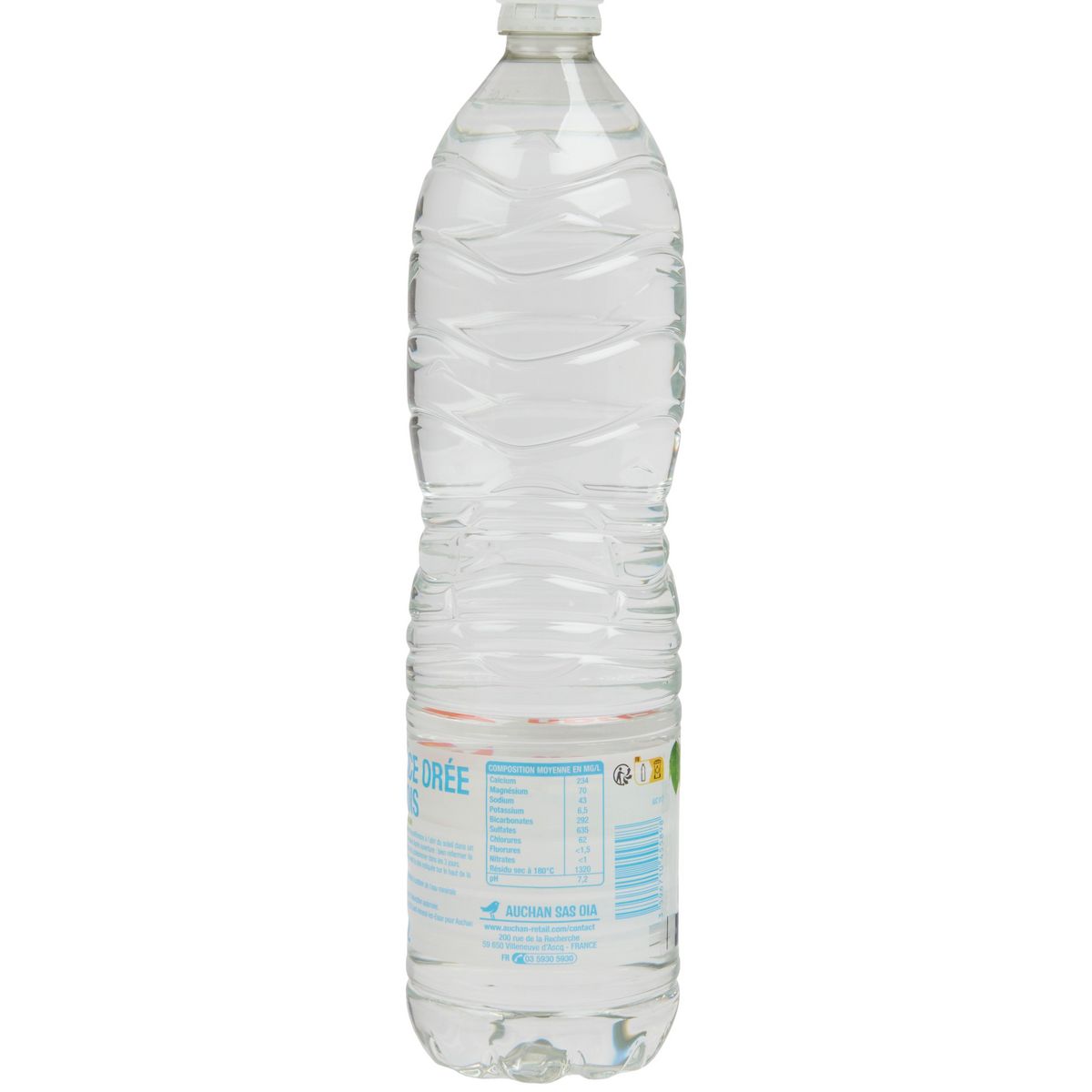 AUCHAN Eau minérale naturelle 1l