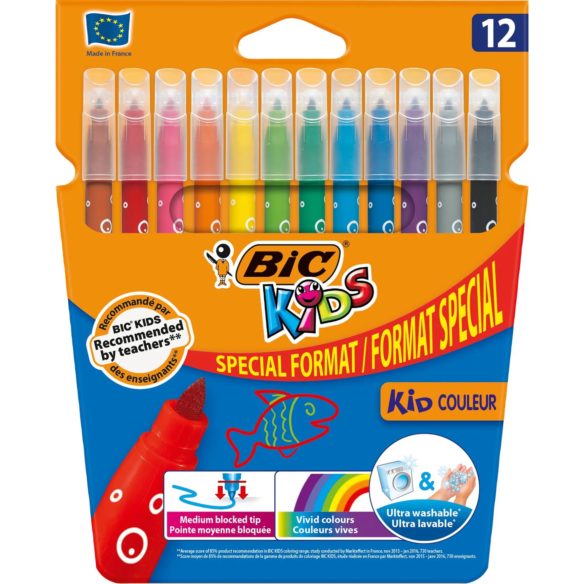 Alpino - Étui de 12 feutres maxi vert clair | Marqueurs super lavables pour enfants | Marqueurs super brillants scolaires | Pointe épaisse 5,7 mm Alpino - Étui de 12 feutres maxi vert clair | Marqueurs super lavables pour enfants | Marqueurs super brillants scolaires | Pointe épaisse 5,7 mm