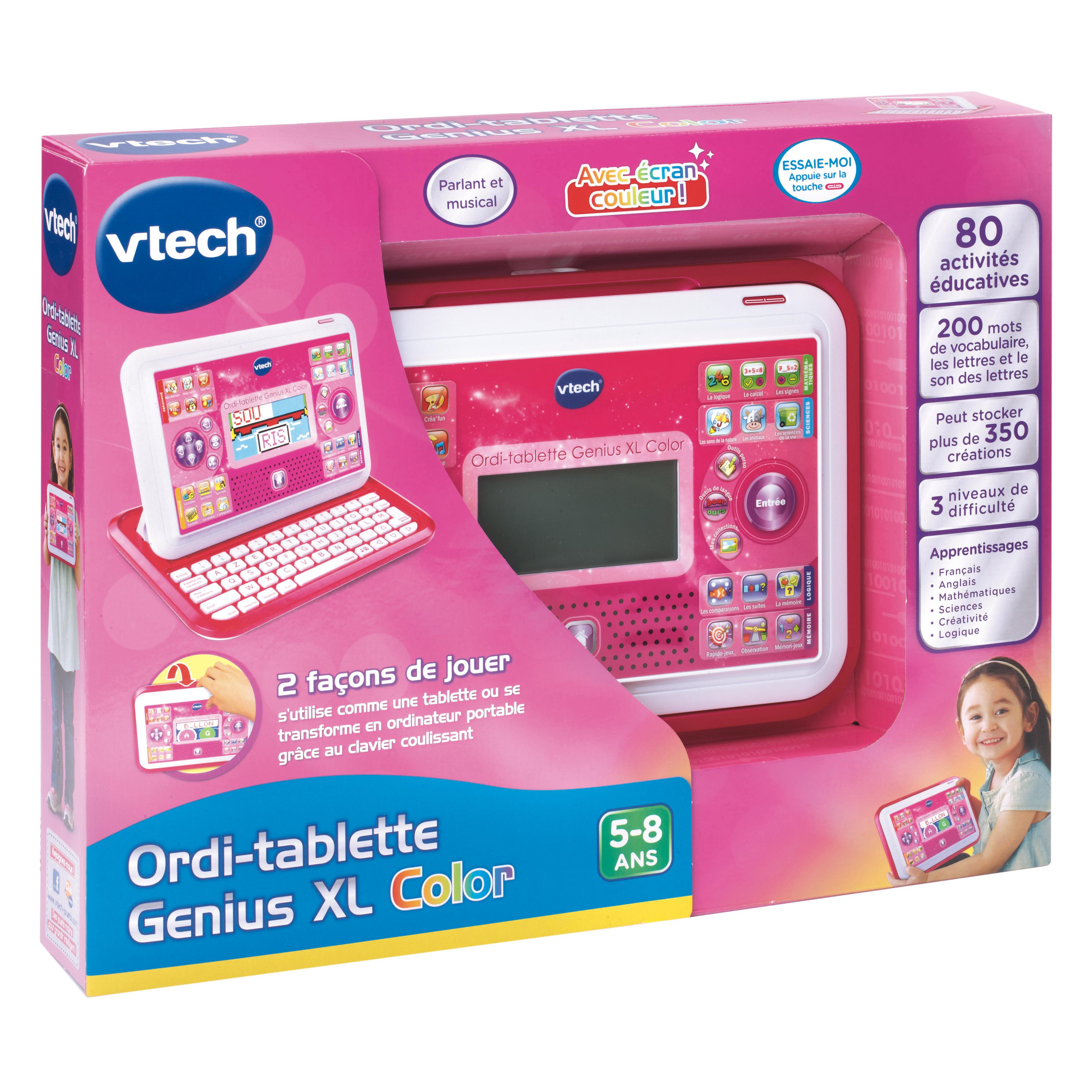 Voir la diapositive 3 : VTECH Ordinateur Tablette Genius XL - Rose