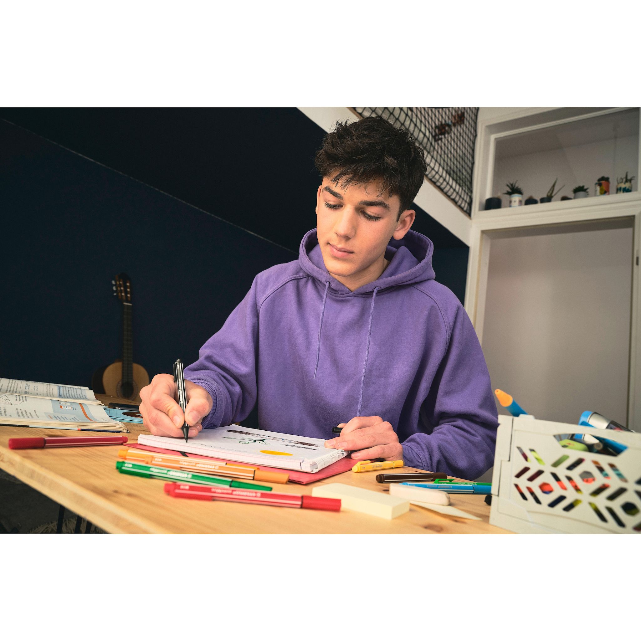 Voir la diapositive 4 : STABILO Stylo Point Max Feutre écriture Pointe moyenne 0.8mm - Noir