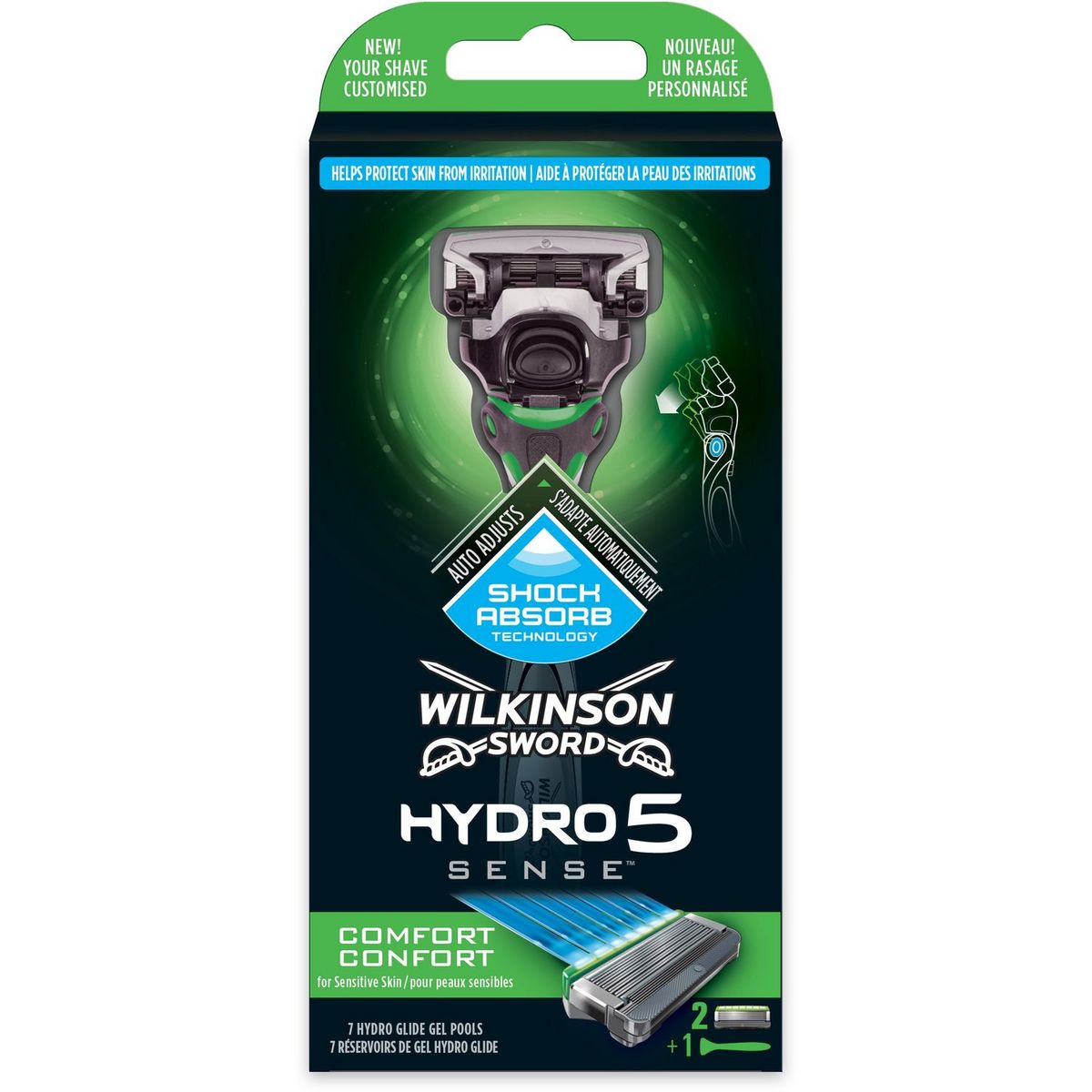 WILKINSON Hydro 5 sense rasoir avec recharges 2 recharges 1 rasoir