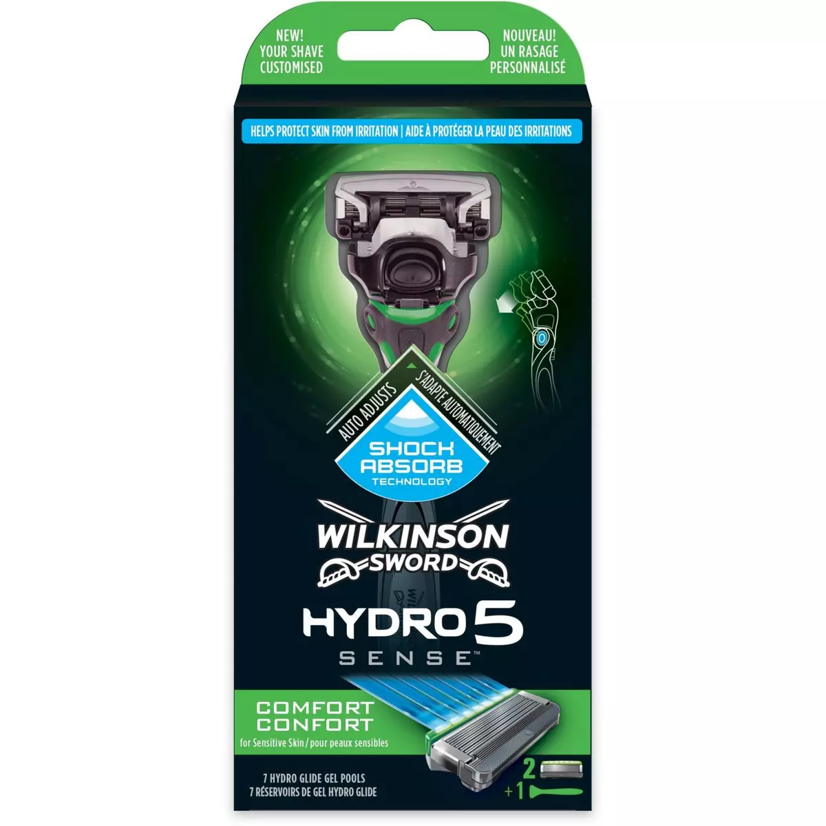 WILKINSON Hydro 5 sense rasoir avec recharges 2 recharges 1 rasoir