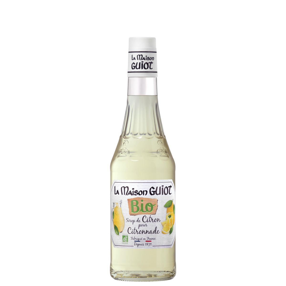 LA MAISON GUIOT Sirop pour citronnade bio bouteille verre 50cl