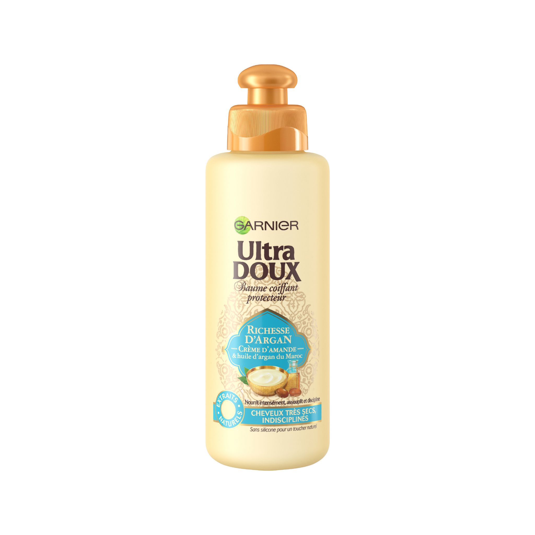 GARNIER ULTRA DOUX Baume coiffant protecteur richesse d'argan cheveux très secs et indisciplinés 200ml
