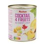 Voir la diapositive 2 : AUCHAN Cocktail de 4 fruits au sirop léger 500g