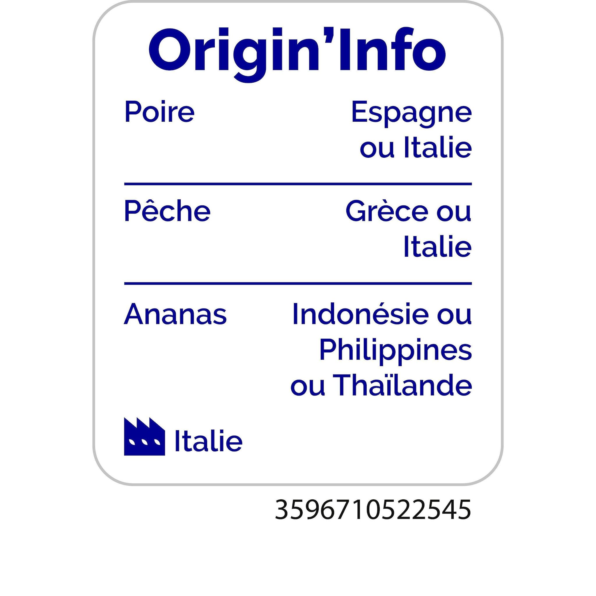 Voir la diapositive 5 : AUCHAN Cocktail de 4 fruits au sirop léger 500g